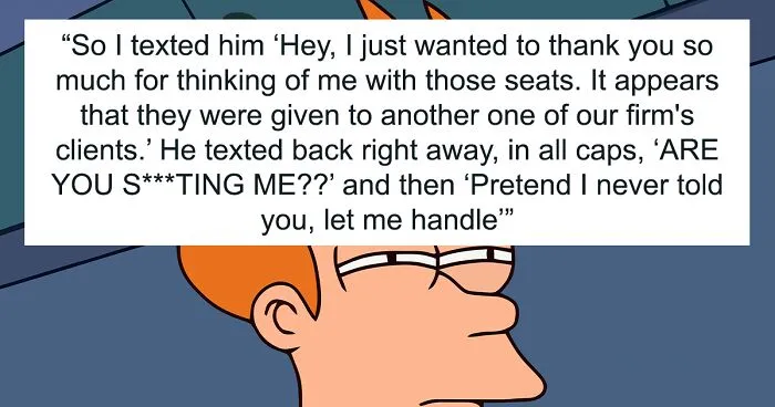 Client Gifts Super Bowl Tickets To This Employee, Boss Gives Them To Someone Else, Gets Taught A Hard Lesson With The Client's Revenge Plan