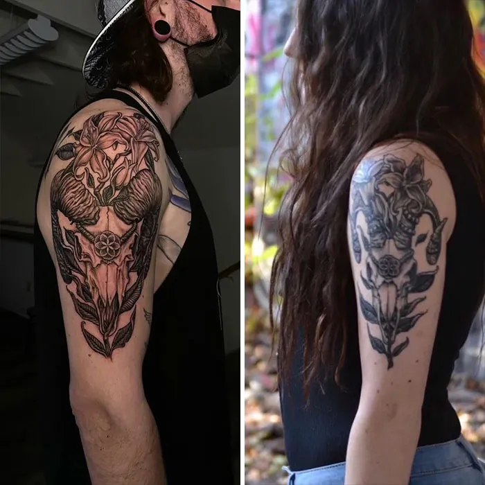 Rams Skull Head In Memory Of My Sister