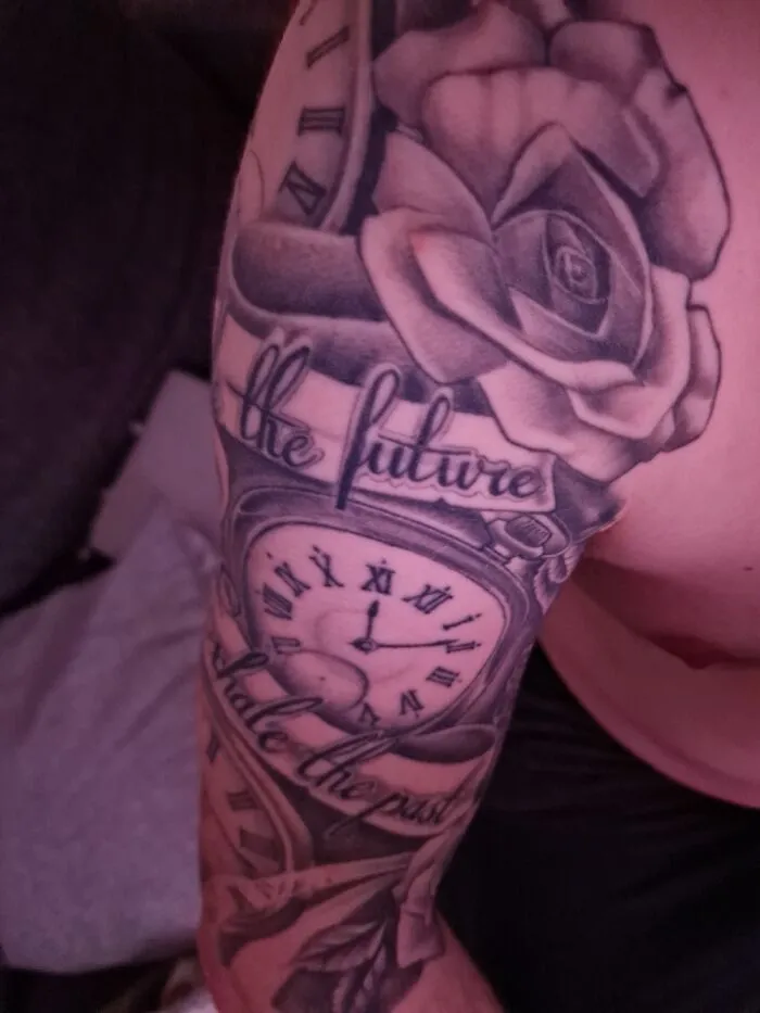 It Says "Inhale The Future, Exhale The Past"