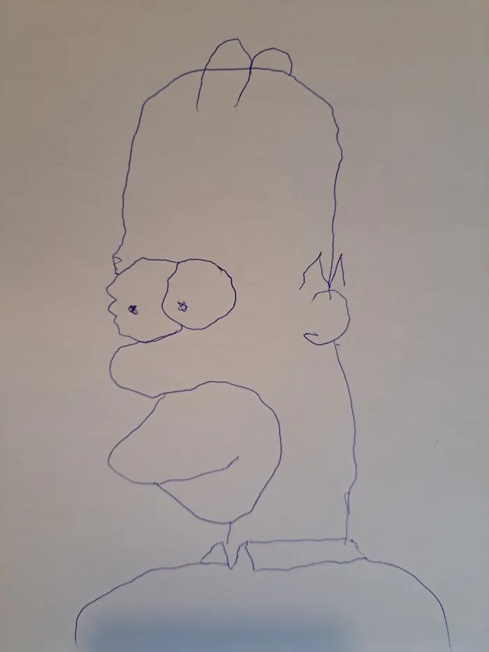 Homer´s Reflection In A Pond