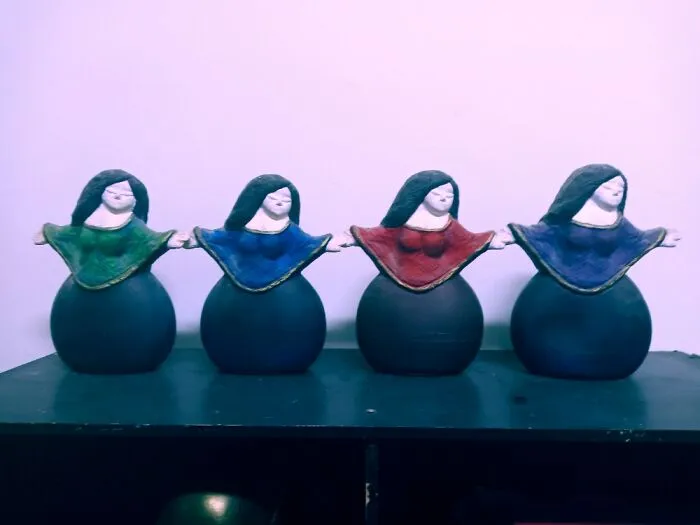 "Handmaidens Of Gaia," Slip Cast Ceramic