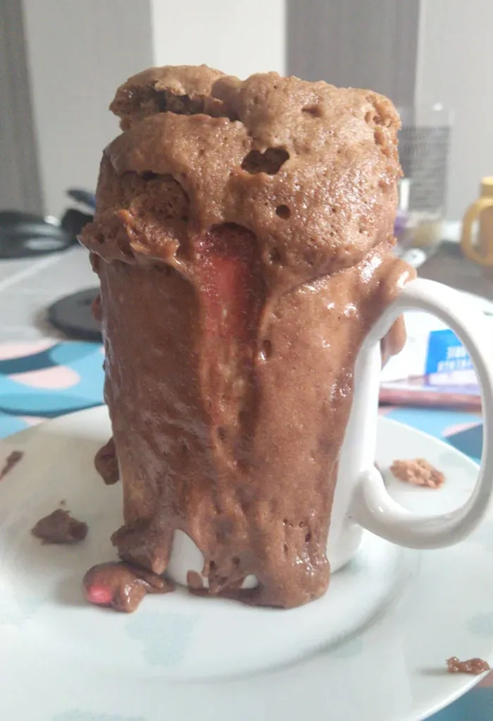 Intenté hacer un pastel en taza 