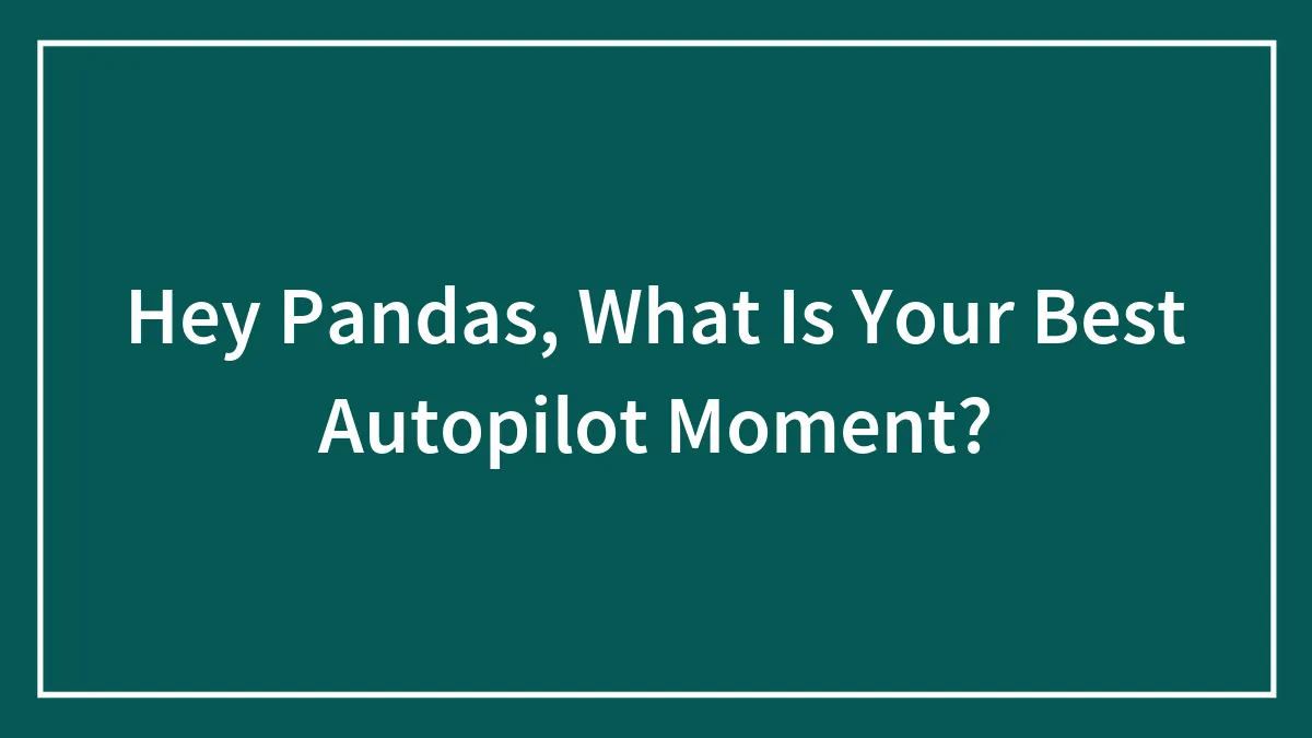 Hey Pandas, What Is Your Best Autopilot Moment? (Closed)