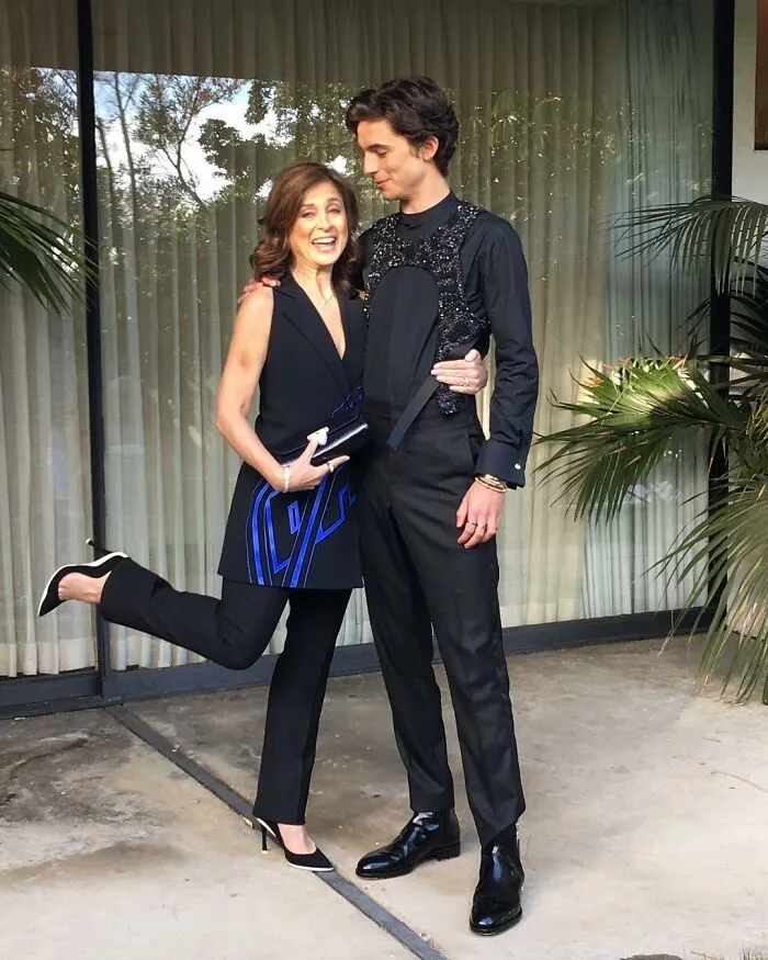 Timothée Chalamet And His Mother Nicole Flender