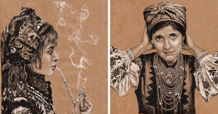 I Drew Ukrainian Cossacks And Their Women (8 Pics)