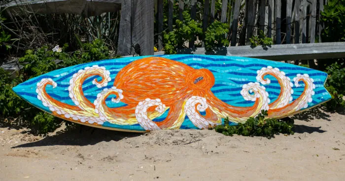 I Create Unique Glass Mosaics On Surfboards (9 Pics)