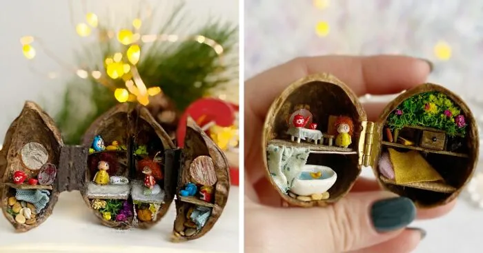 I Create Tiny Worlds Inside Walnut Shells (21 Pics)