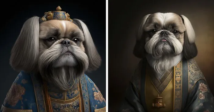 I Used Ai To Create The Historical Portraits Of The Shih Tzu Dynasty From Ancient China (14 Pics)
