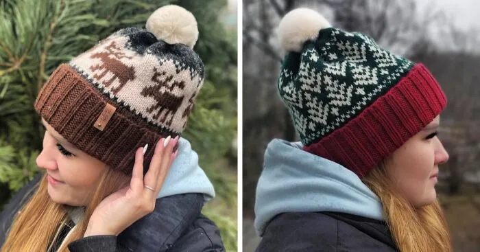 Jacquard Warm Knitted Handmade Hats (15 Pics)