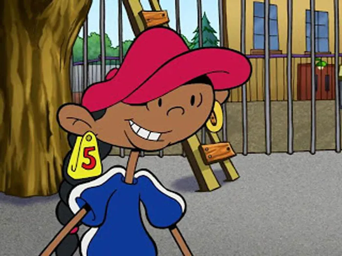 Female cartoon character wearing a red cap, standing by a playground, showcasing fame and strength.