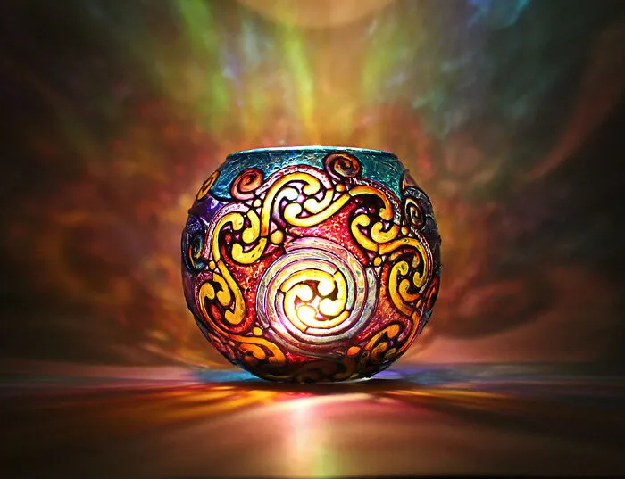 I Paint Glass Candle Holders To Look Like Galaxies (8 Pics)