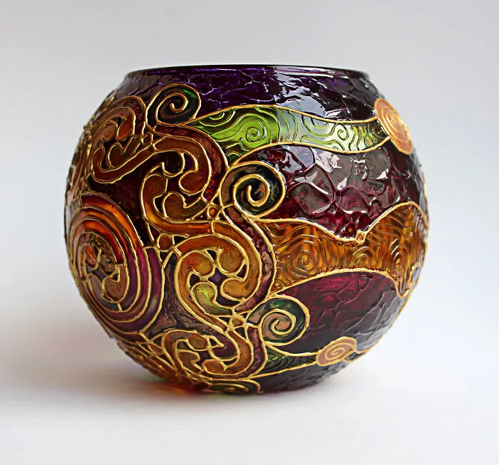 I Paint Glass Candle Holders To Look Like Galaxies (8 Pics)