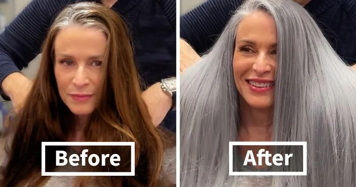 Celebrity Colorist Helps Women To Stop Covering Their Grey Roots And Embrace Their Natural Hair (35 New Pics)