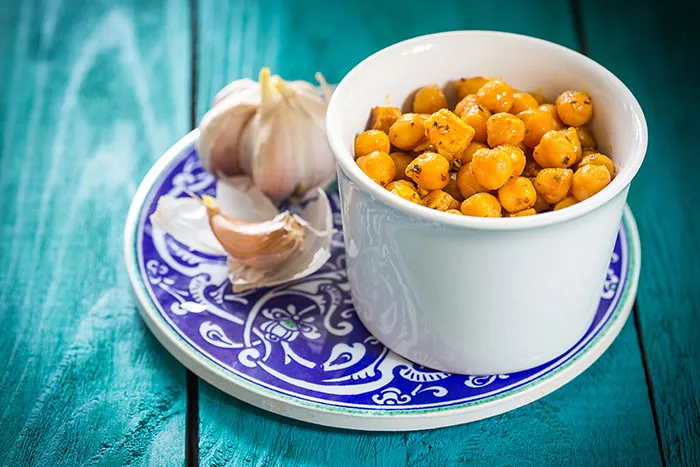 Roasted Chickpeas. With Some Curry. I Eat Them Like Popcorn