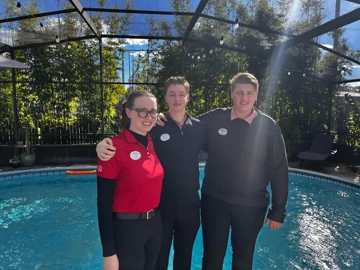 Me And My Siblings. We All Work At Chick-Fil-A!