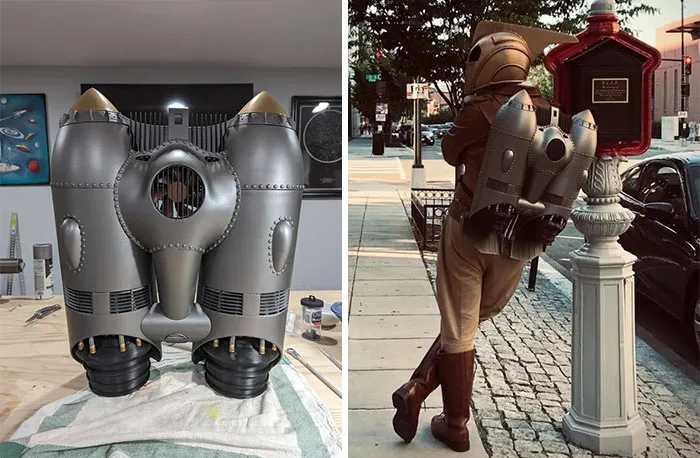 He fabricado yo mismo el casco y la mochila de Rocketeer