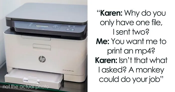 "A Monkey Could Do Your Job": Karen Manager Orders Employee To Print A Video File, Gets Fired