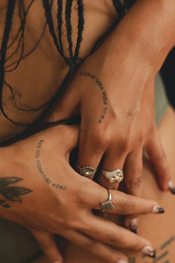 Word Tattoos On Women Body 