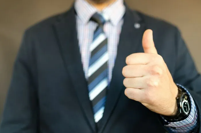 Man Holding Thumbs Up 