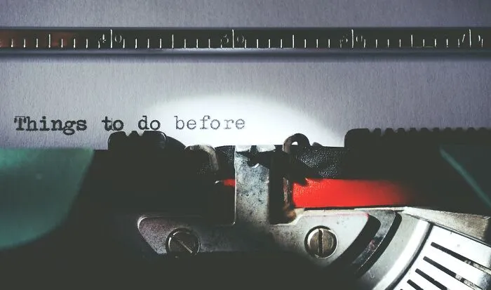 Typewriter Writing Words On A Piece Of Paper