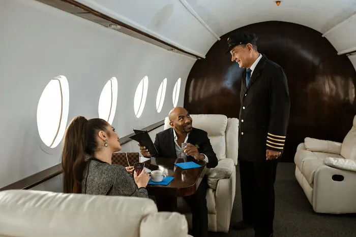 Couple Flying Private And Talking To Their Captain 