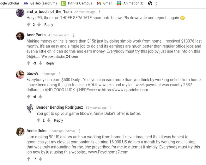 Also I Think The Spam Bots Are At War With Eacother
