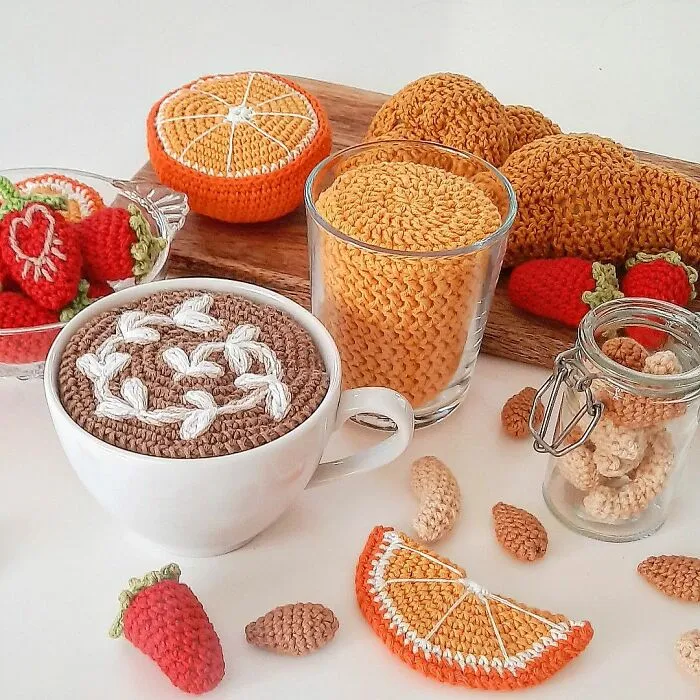 45 Drool-Inducing Crocheted Food Items Made By This Finnish Artist