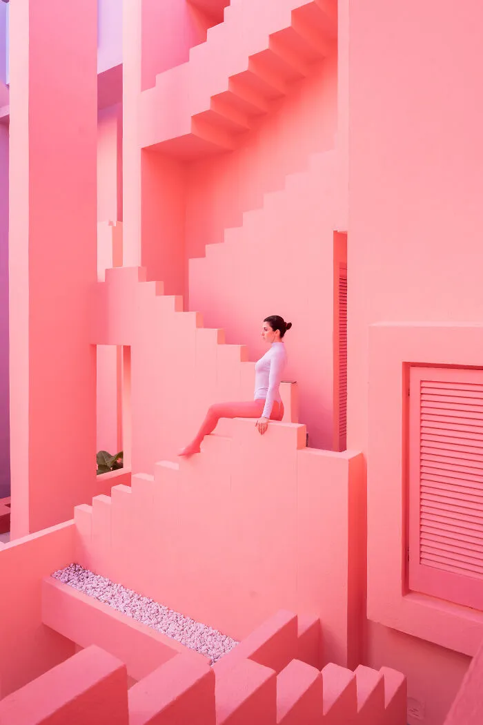 I Created A Series Of Self-Portraits At Ricardo Bofill’s Famous Muralla Roja (11 Pics)