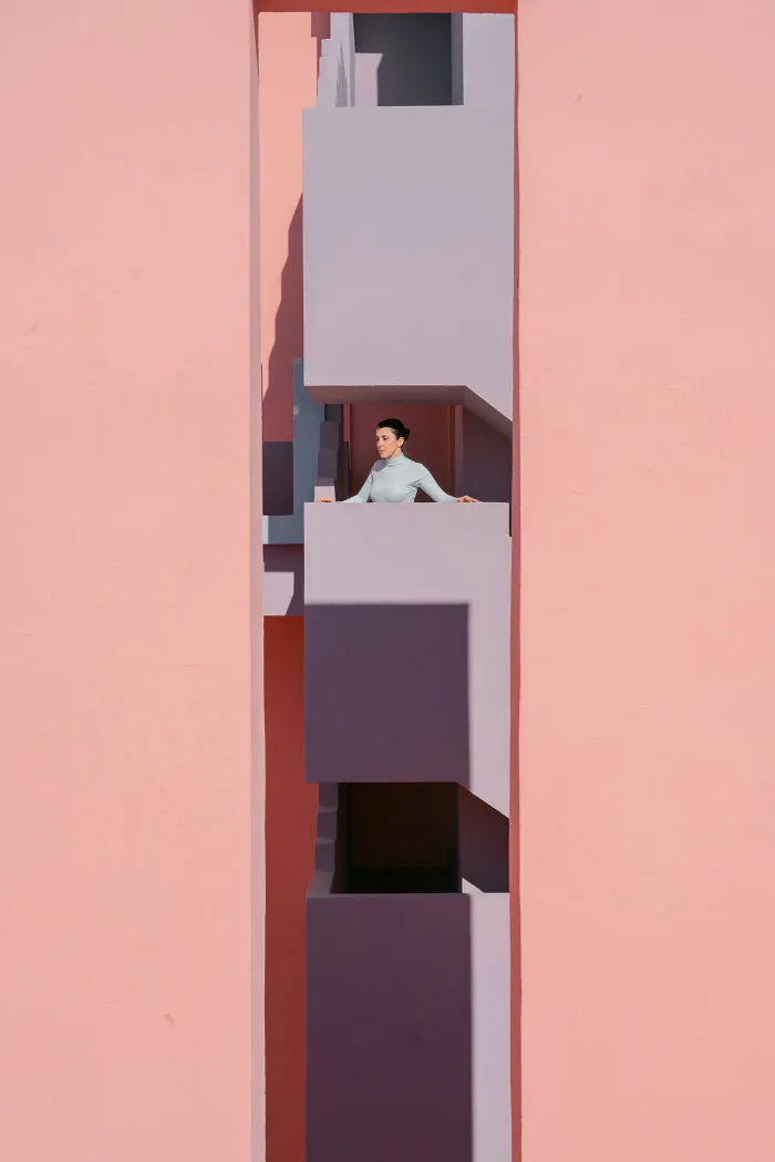 I Created A Series Of Self-Portraits At Ricardo Bofill’s Famous Muralla Roja (11 Pics)