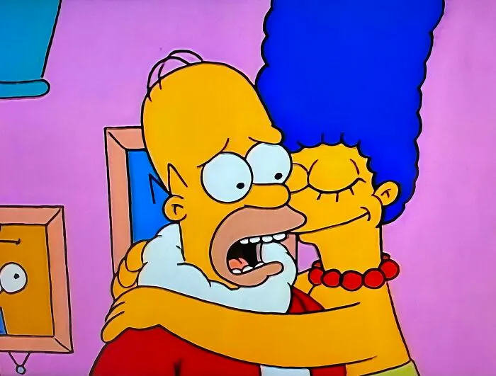 In ‘Simpsons Roasting On A Open Fire’ The First Simpsons Episode In 1992, Towards The End There Is One Shot Where The Background Is Upside Down