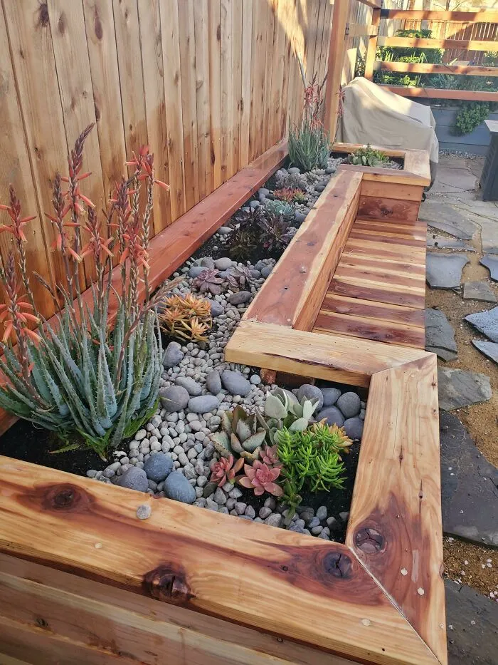 Built A Planter Box Bench This Past Weekend. What Do You Think?