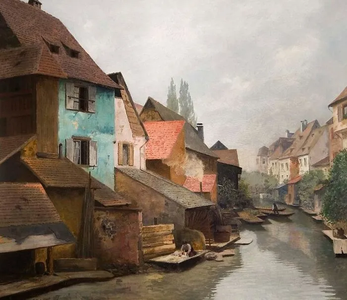 Fischerhäuser Am Stadtkanal By Karl Schuster