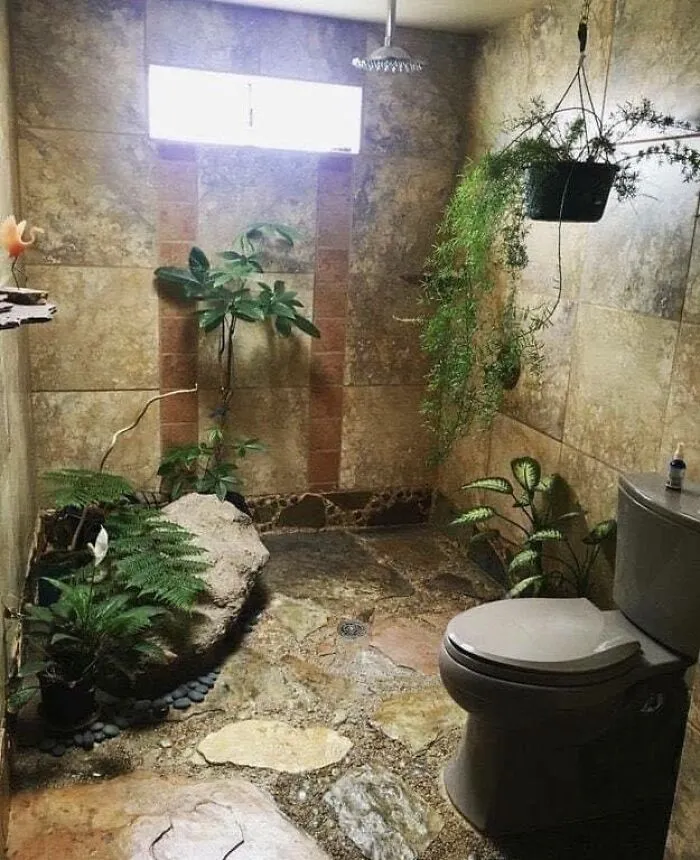 Baño inspirado en la naturaleza