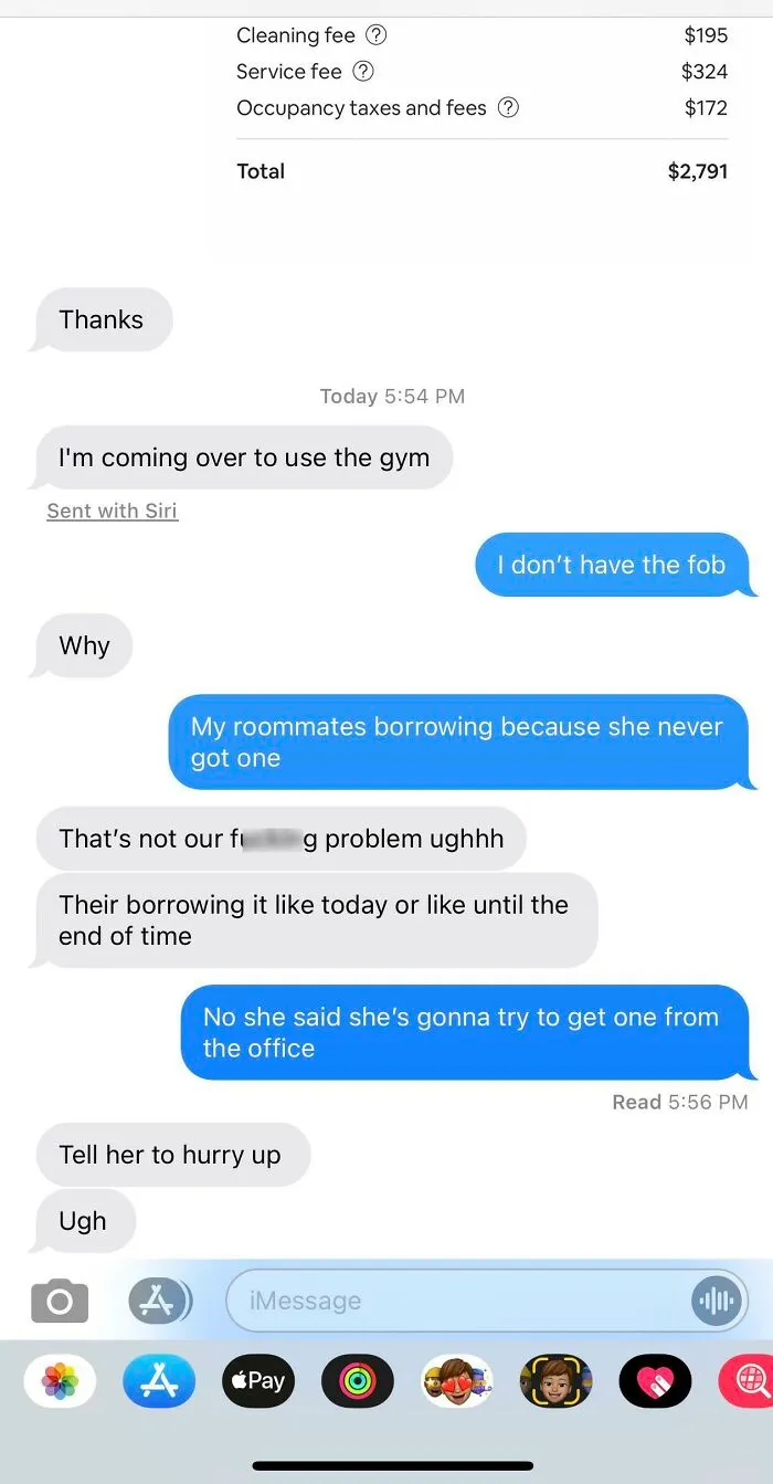 My Sister, Who Likes To Use My Complex’s Free Gym, Angry Because I Don’t Have The Fob Today