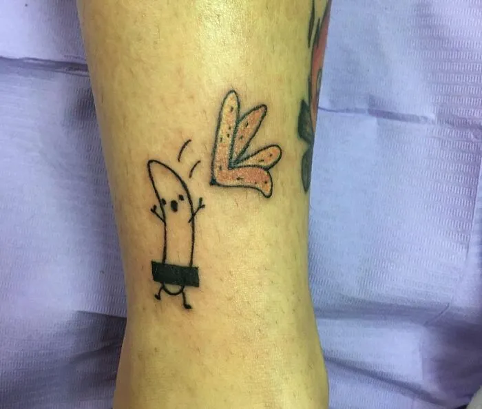 Censoring Banana Funny Tattoo