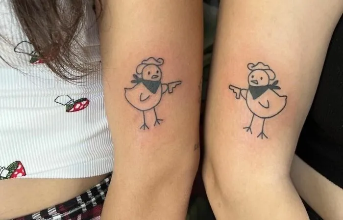 Matching Cowboy Chick Tattoos