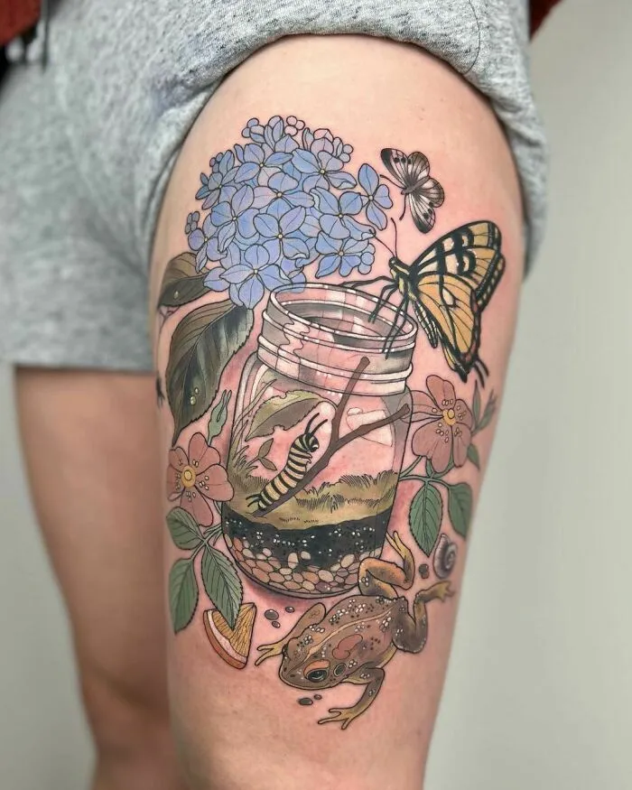 I Had The Most Fun Yesterday Making This Caterpillar Jar, Tattoo For Katrina