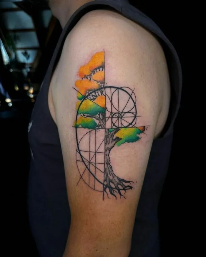Golden Ratio Tree Tattoo