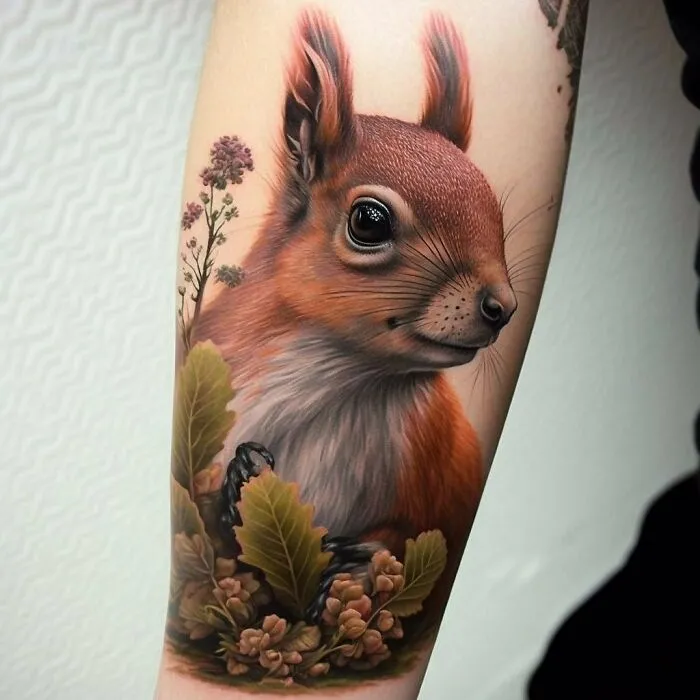 Red Squirrel Tattoo