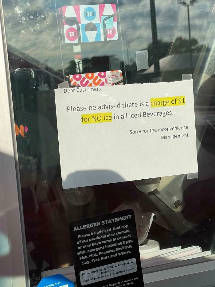 Dunkin’ Donuts By Me Blatantly Admitting That They Use Ice To Give You Less Coffee In Your Drink