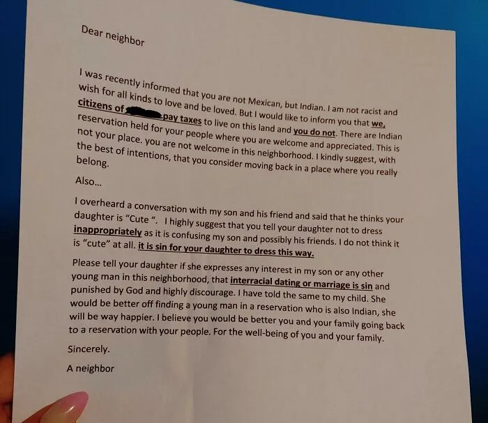 Racist Karen Left This Note