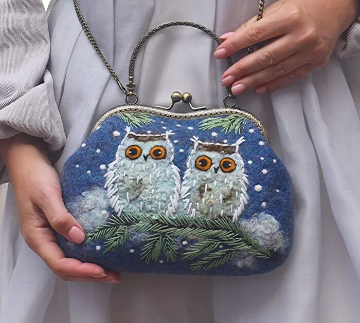 41 Cozy Designs Felted On Handbags By This Artist