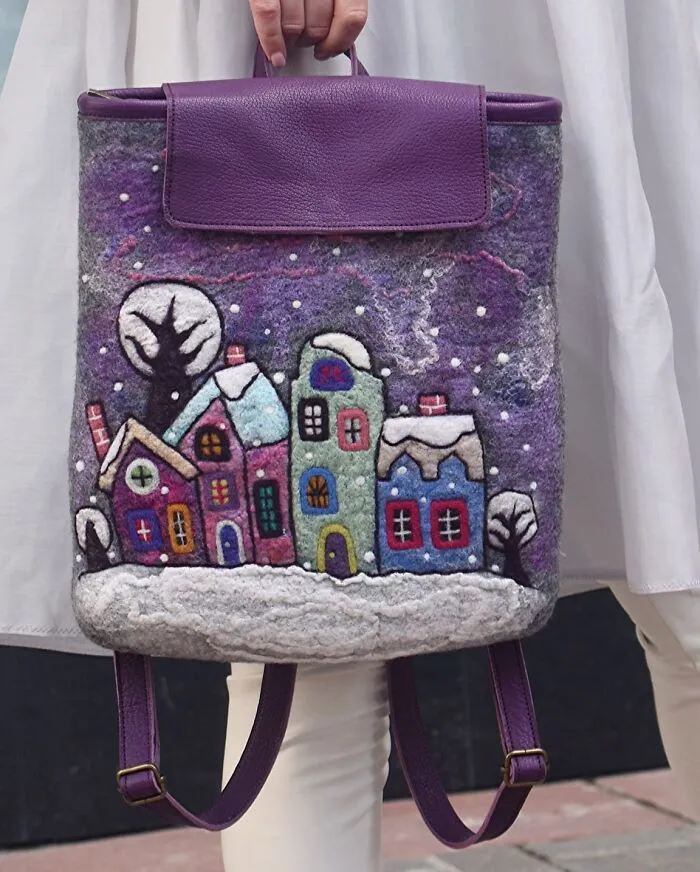 41 Cozy Designs Felted On Handbags By This Artist