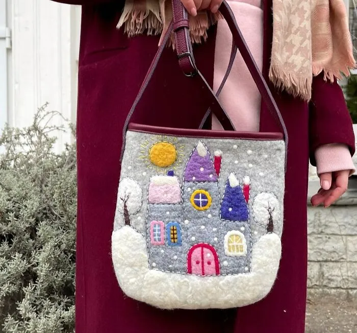 41 Cozy Designs Felted On Handbags By This Artist