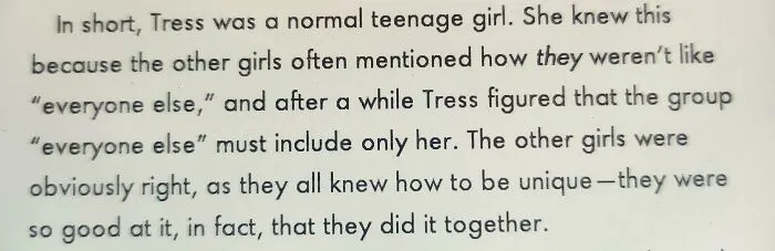 The Book I'm Reading Has A Main Character Who Is Like The Other Girls