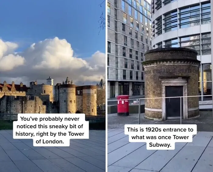By The Tower Of London There Is A Tower Subway Which Was Used To Convey Passengers From One End To The Other By Carriages