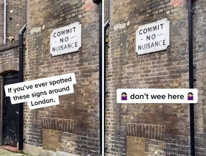 "Commit No Nuisance" Signs Mean You Can't Pee Here