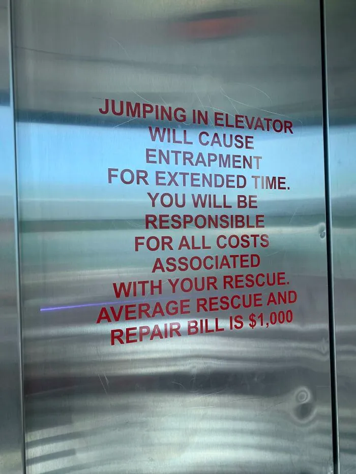 Found This In An Elevator After The Doors Closed