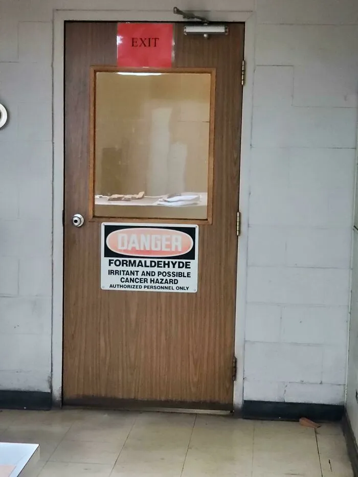 This Exit Will Expose You To Formaldehyde