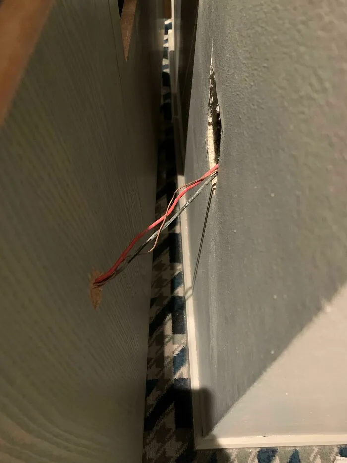 Hotel Room, Cape Town, Sa. White Romex, To Some Kind Of Hidden Power Strip
